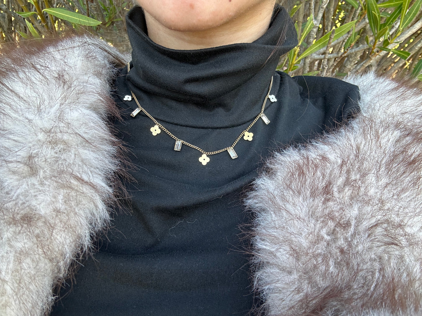 Collier - acier inoxydable doré