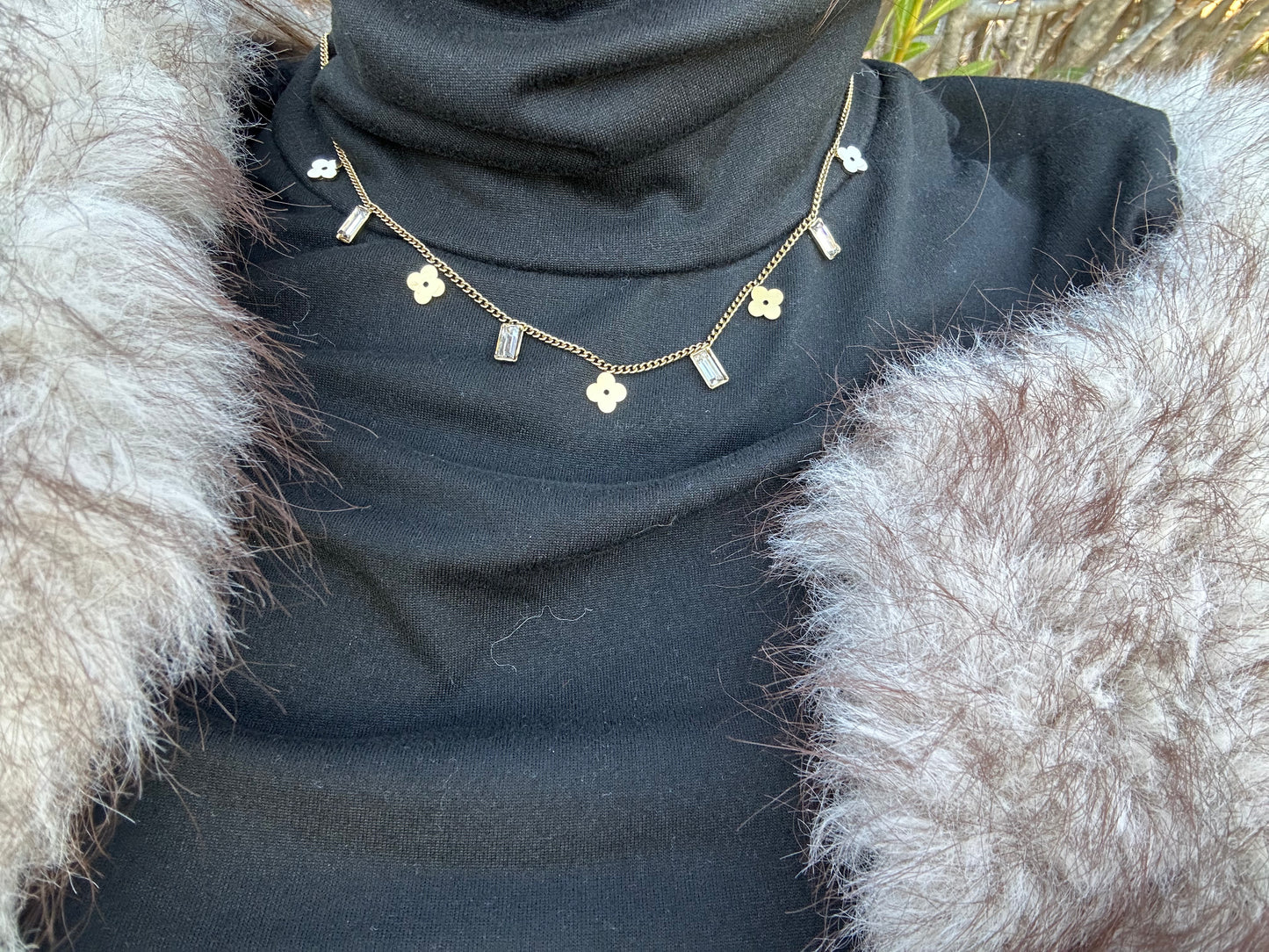 Collier - acier inoxydable doré